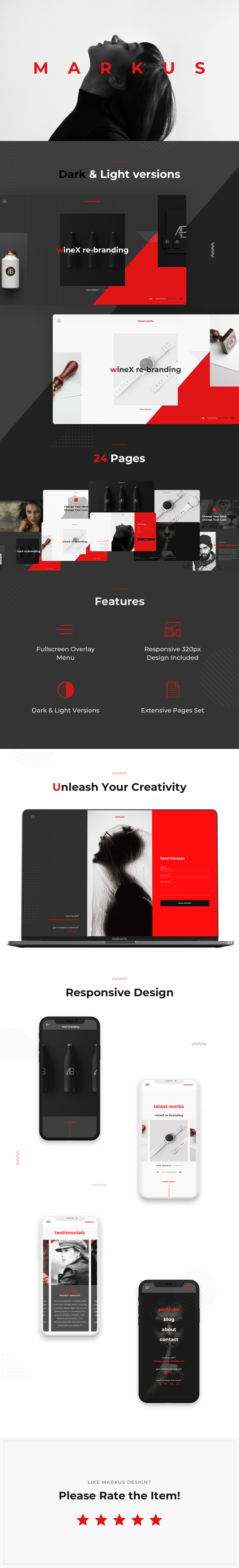 Markus – Creative Portfolio Full Screen PSD Template - 6